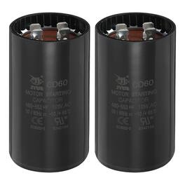 Unique Bargains - 2pcs CD60 Capacitor 460-552 Mfd, 125 VAC Run Motor Start for Electric Fan/Well Pump