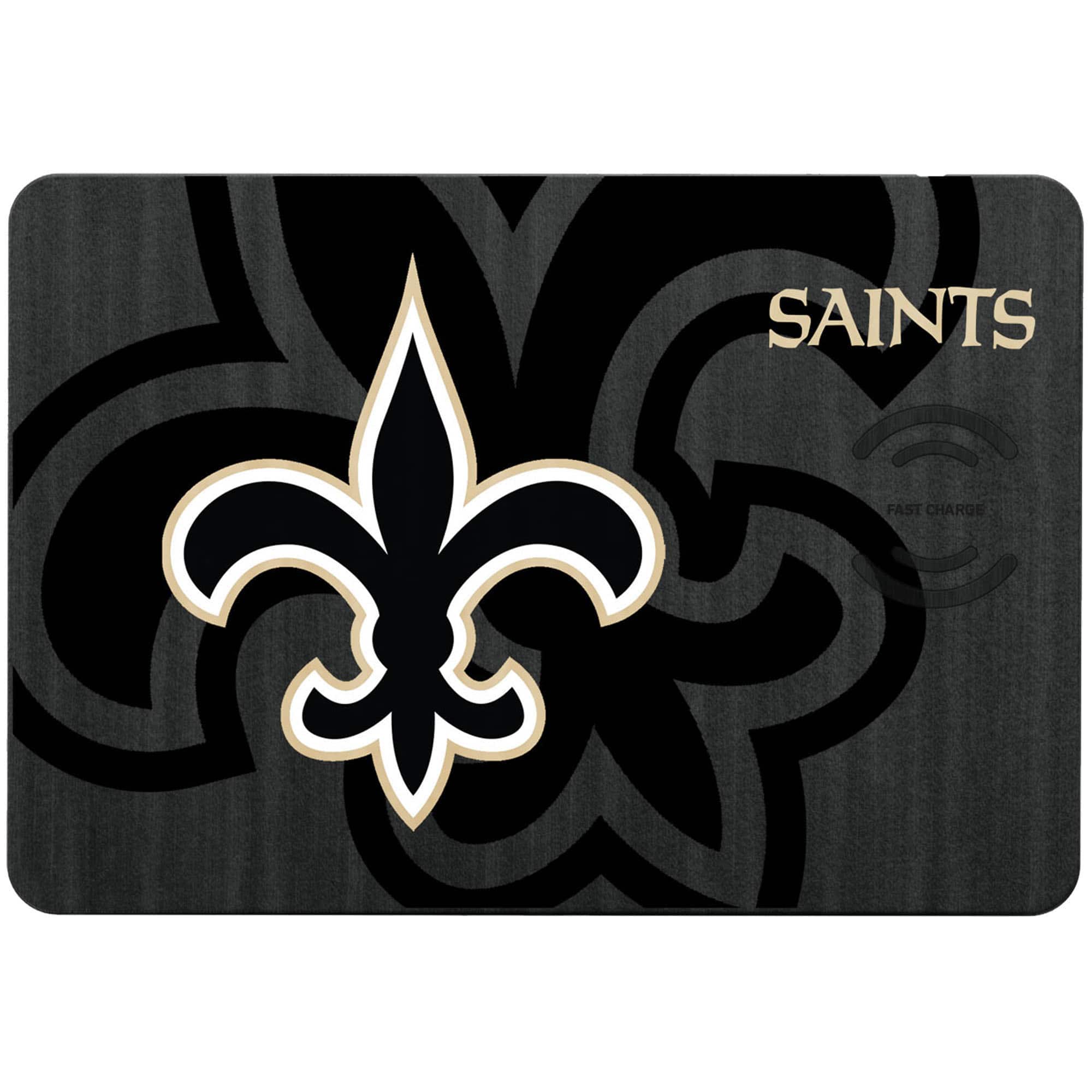Keyscaper - New Orleans Saints 15W Fast Wireless Charger and Mouse Pad - Multicolor
