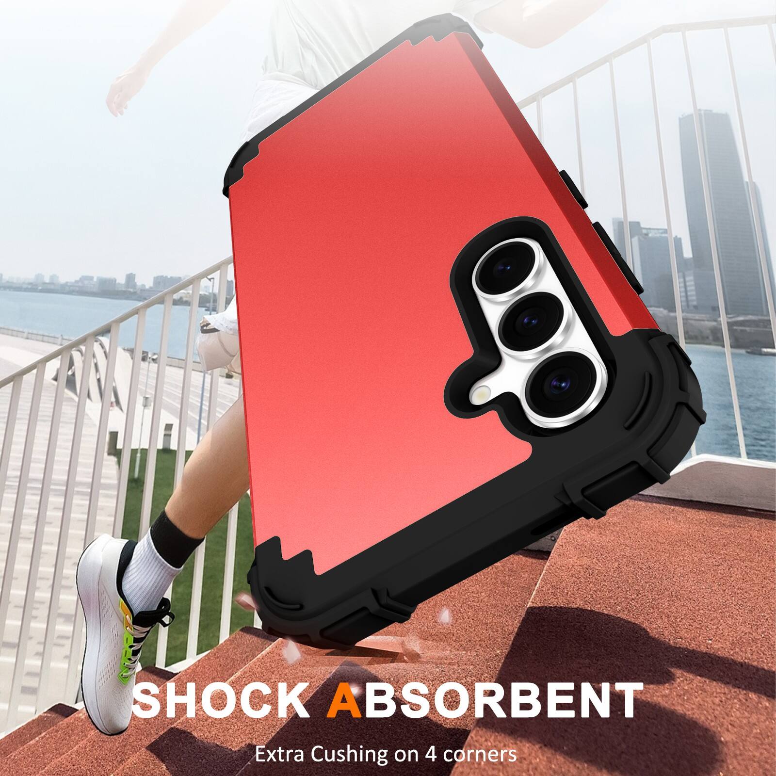 SHOCK ABSORBENT  
Extra Cushing on 4 corners