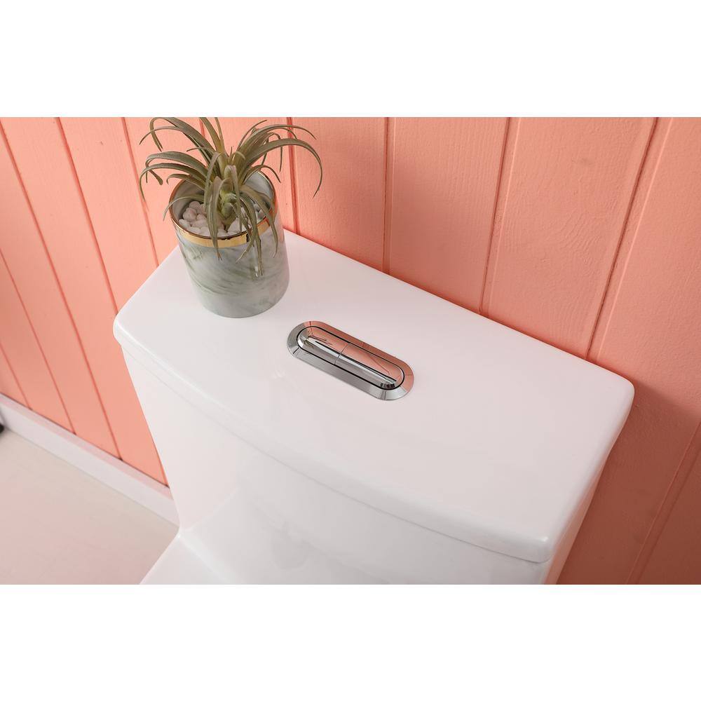 Alt View 6. Elegant Kitchen and Bath - Winslet One-piece elongated Toilet 28x16x29 in White - White.