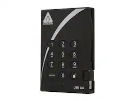 Apricorn - 1TB Aegis Padlock External Hard Drive with 256-bit AES Encryption USB 3.0 Model A25-3PL256-1000 - Black