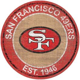 Fan Creations - San Francisco 49ers 24'' Round Heritage Logo Sign - Multicolor