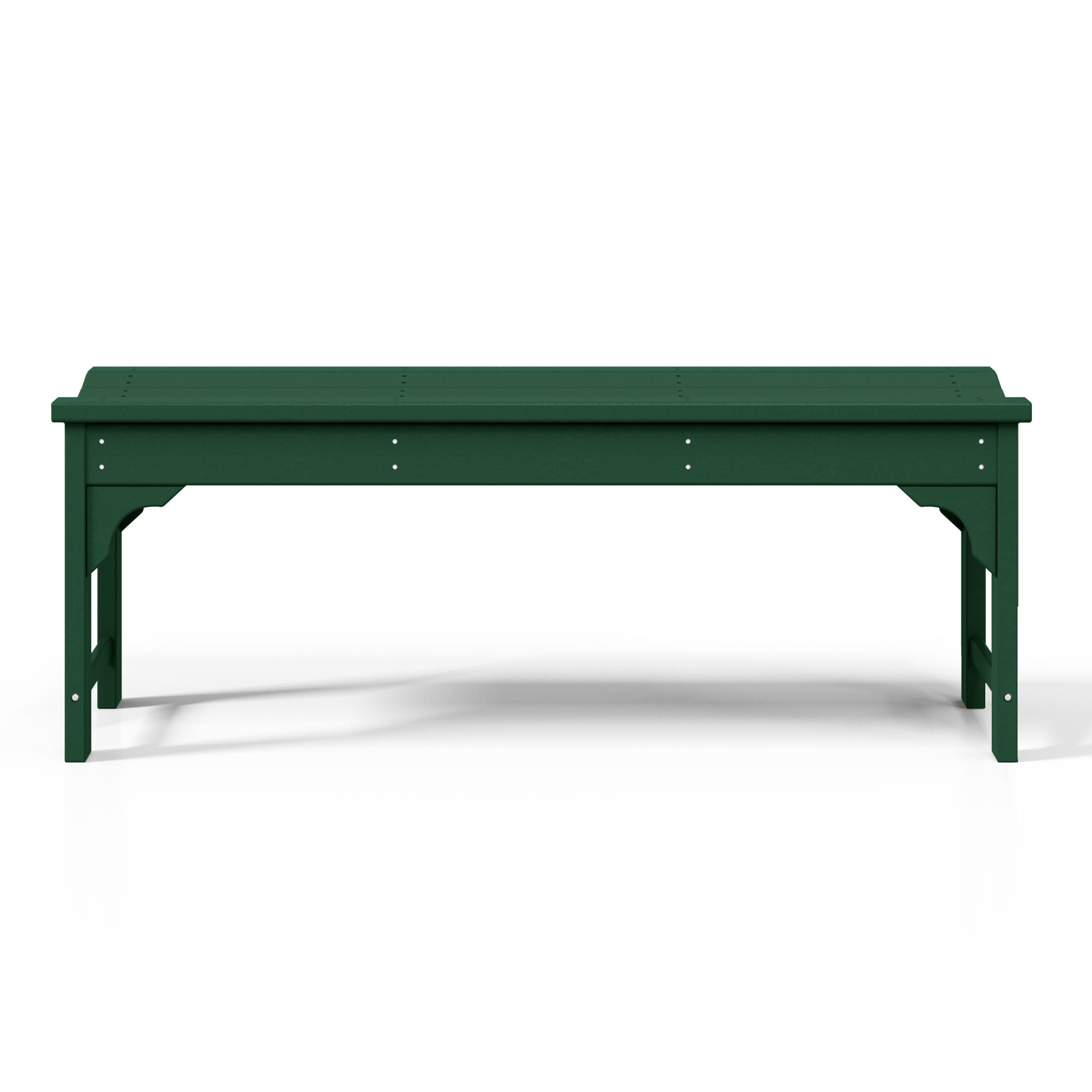 Alt View 1. WestinTrends - WestinTrends Malibu 48" length backless Poly Wood Outdoor / Garden bench - Dark Green.