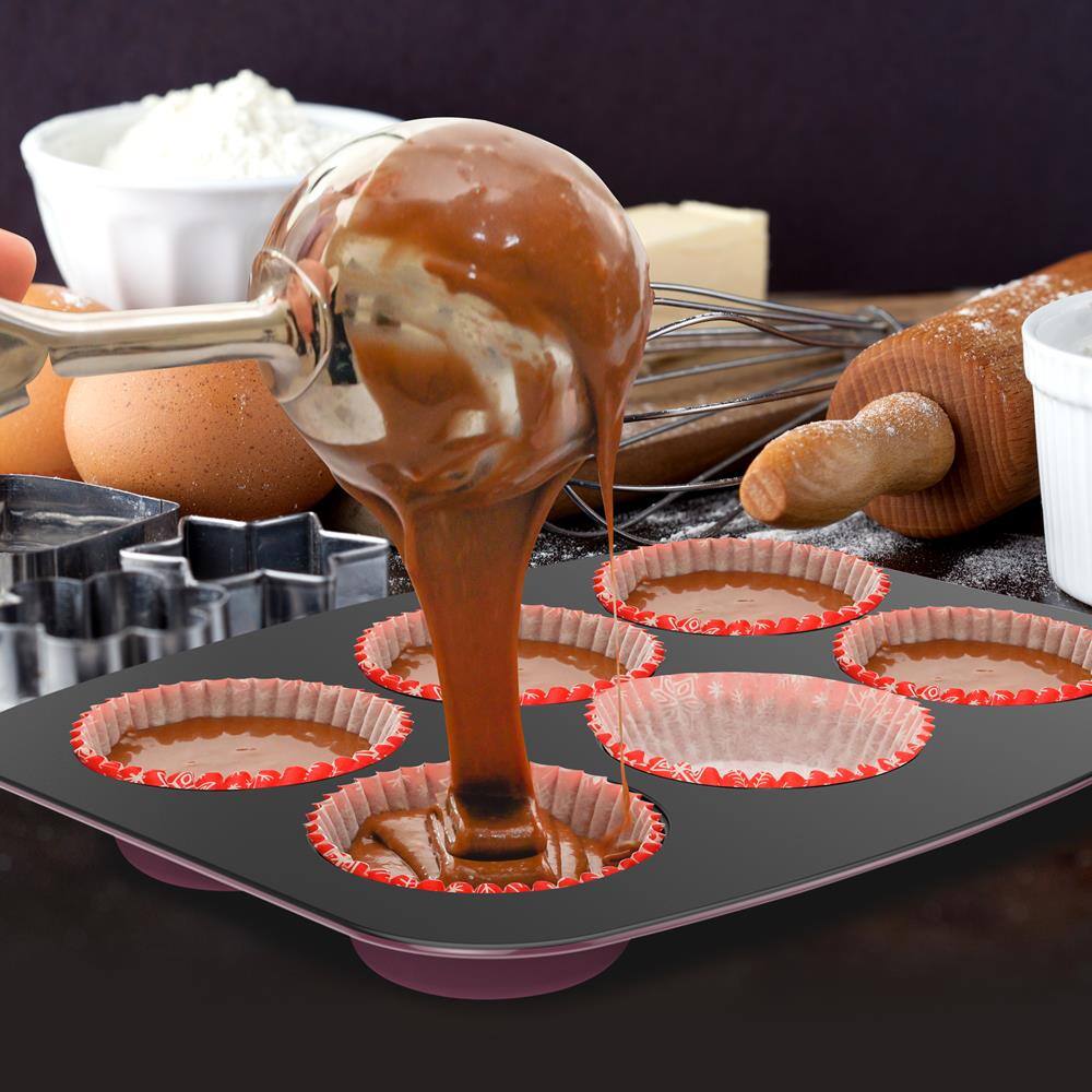 Alt View 6. NutriChef - NutriChef 8-Piece Nonstick Stackable Bakeware Set - None.