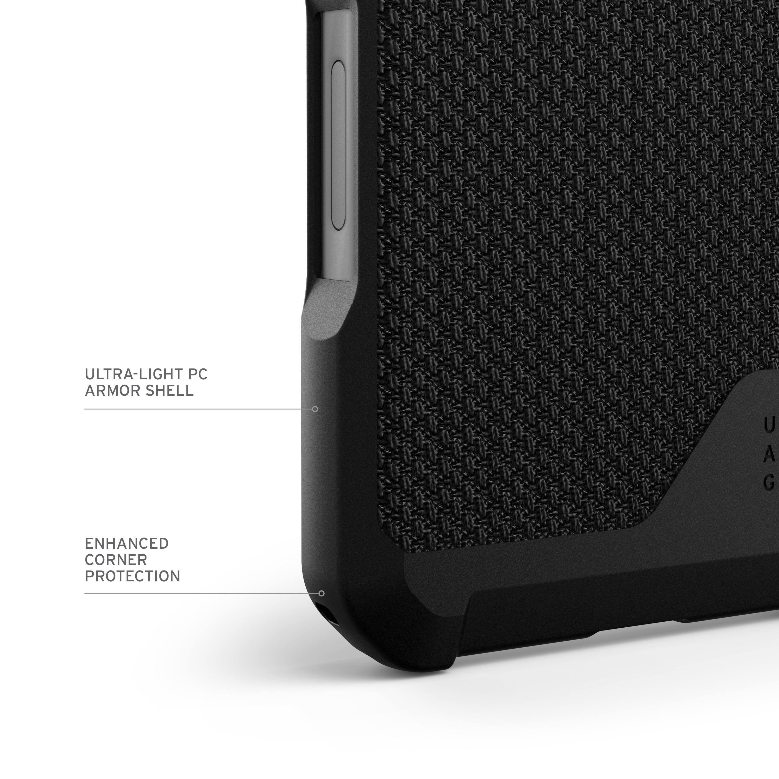 The text on the image is grouped and corrected as follows:

ULTRA-LIGHT PC ARMOR SHELL UAG G ENHANCED CORNER PROTECTION