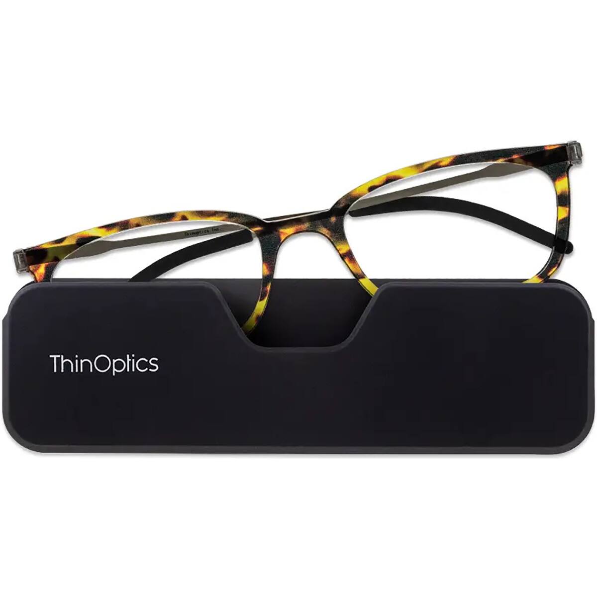 Alt View 1. ThinOptics - ThinOptics Connect Reading Glasses with Black Full Frame Pod - +1.50 - Tortoise - Tortoise.