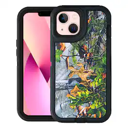 Entronix - Heavy Duty Case for iPhone 14 - Triple-Layer Protection with Shock Absorption - Camouflage
