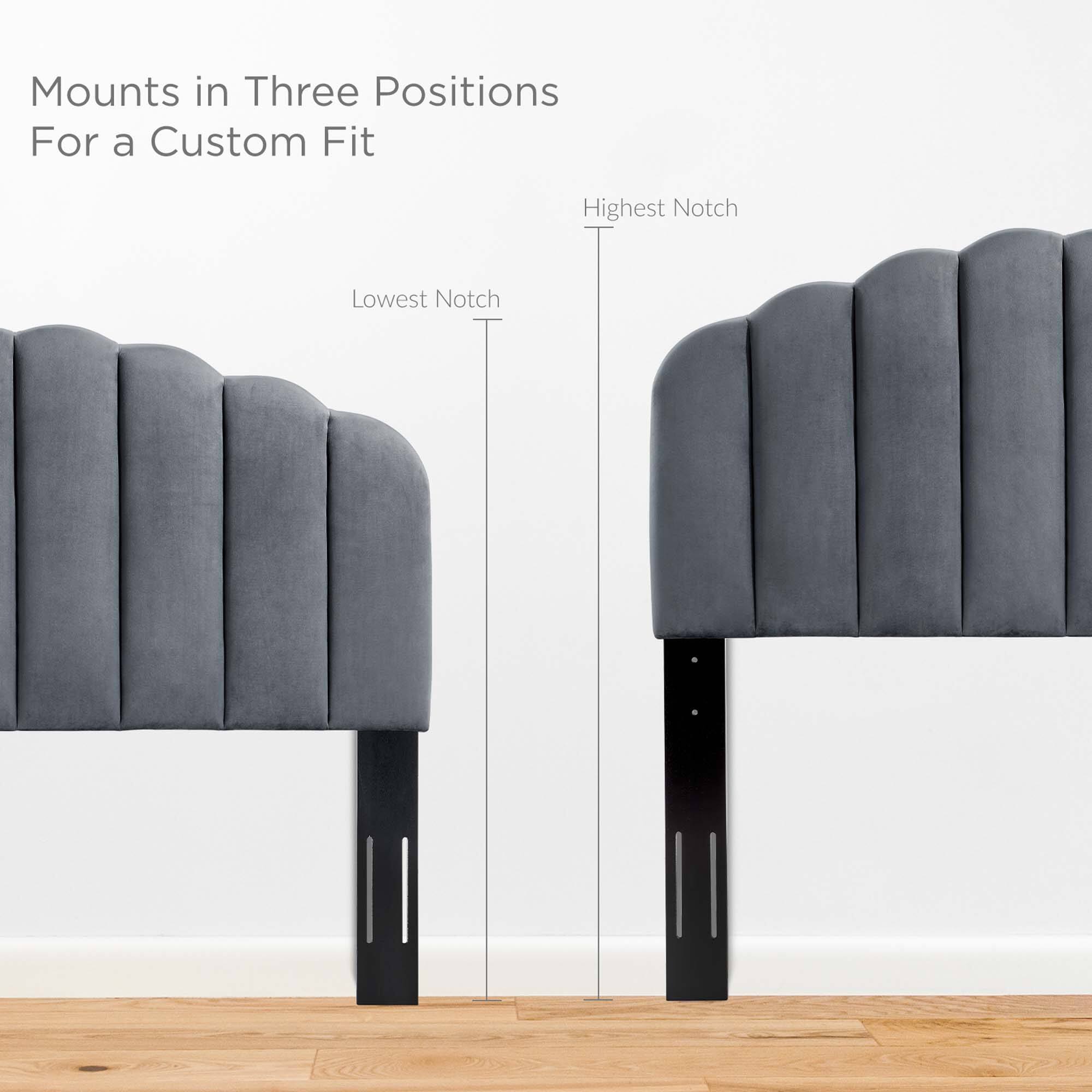 Mounts in Three Positions  
For a Custom Fit  

Lowest Notch  
Highest Notch
