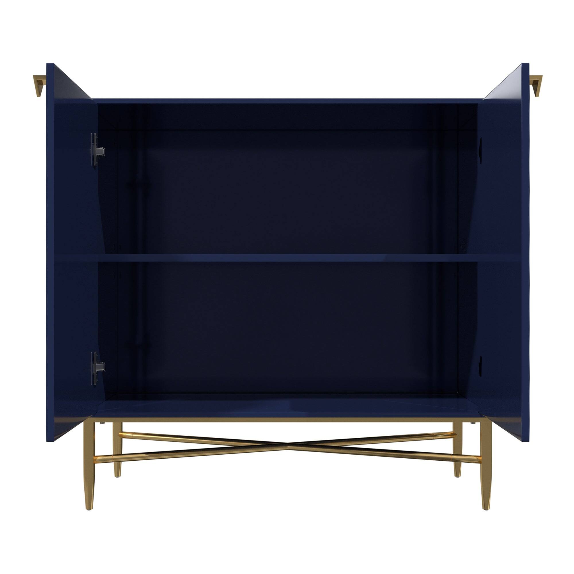 Alt View 8. Boyel Living - 2 Door Locker Accent Cabinet - Navy.