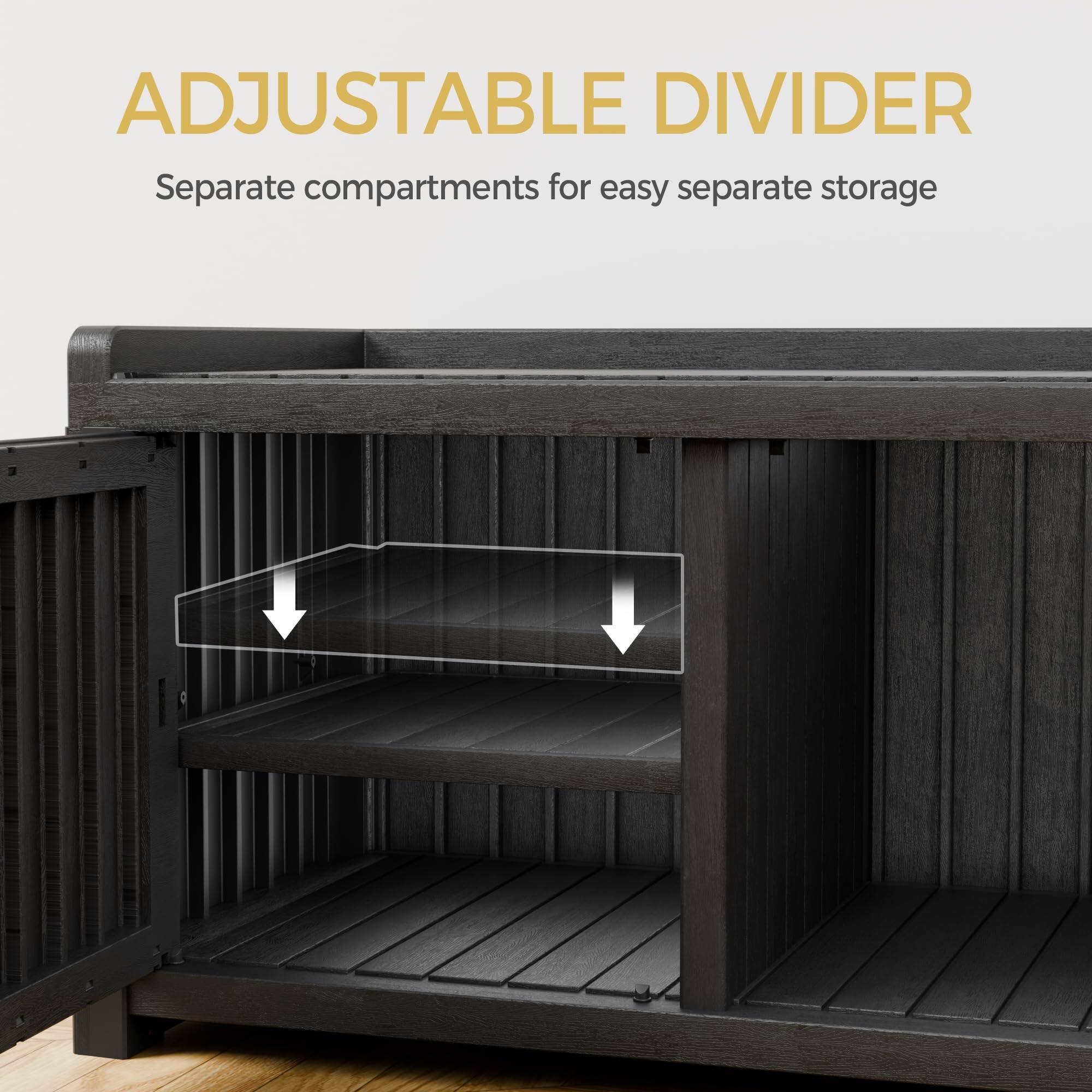ADJUSTABLE DIVIDER  
Separate compartments for easy separate storage