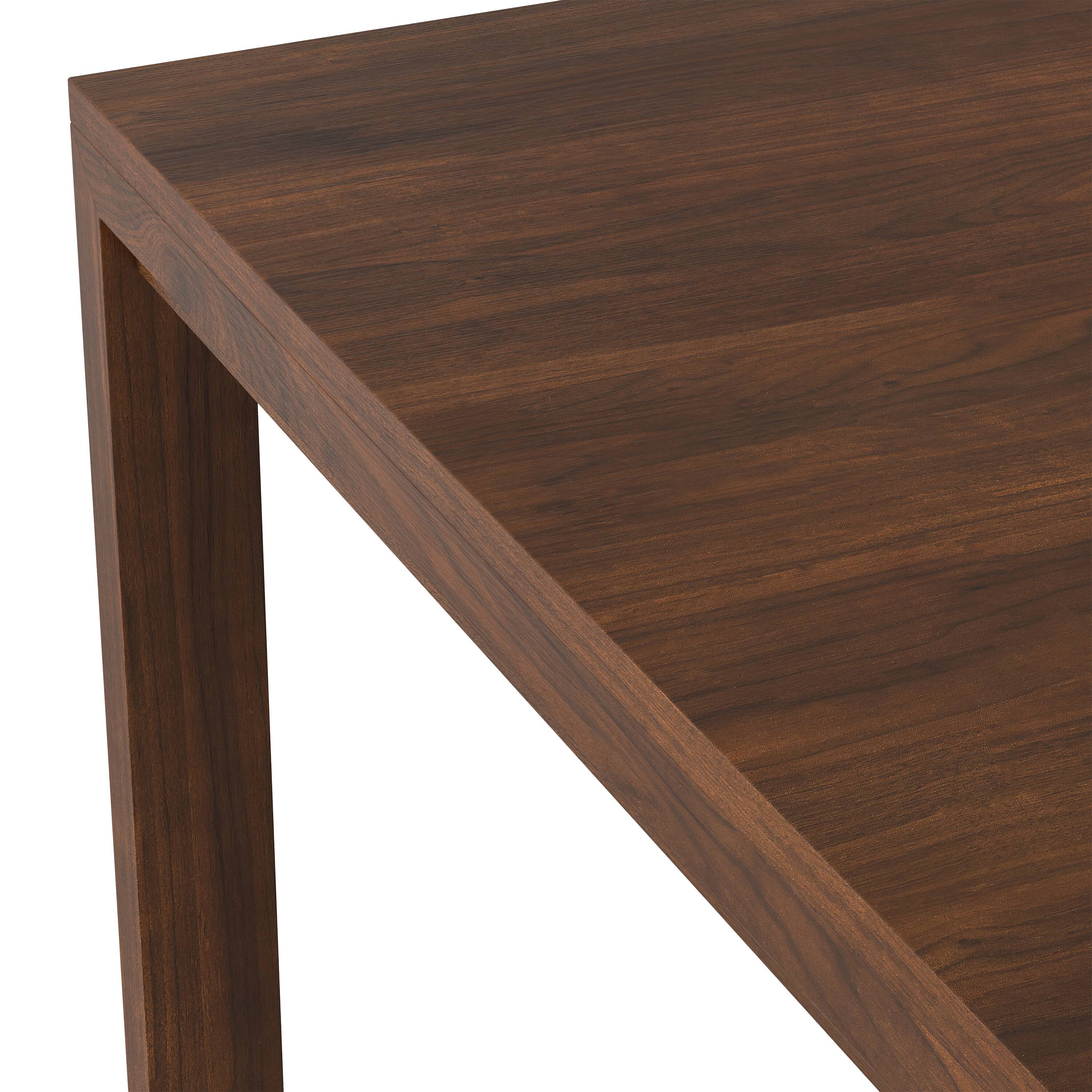 Alt View 4. Simpli Home - Wilson 54 inch x 54 inch Square Transitional Dining Table in Walnut Veneer - Walnut Veneer.