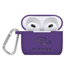 Artinian - Baltimore Ravens Debossed Silicone AirPods Gen Three Case Cover - No Size - Multicolor
