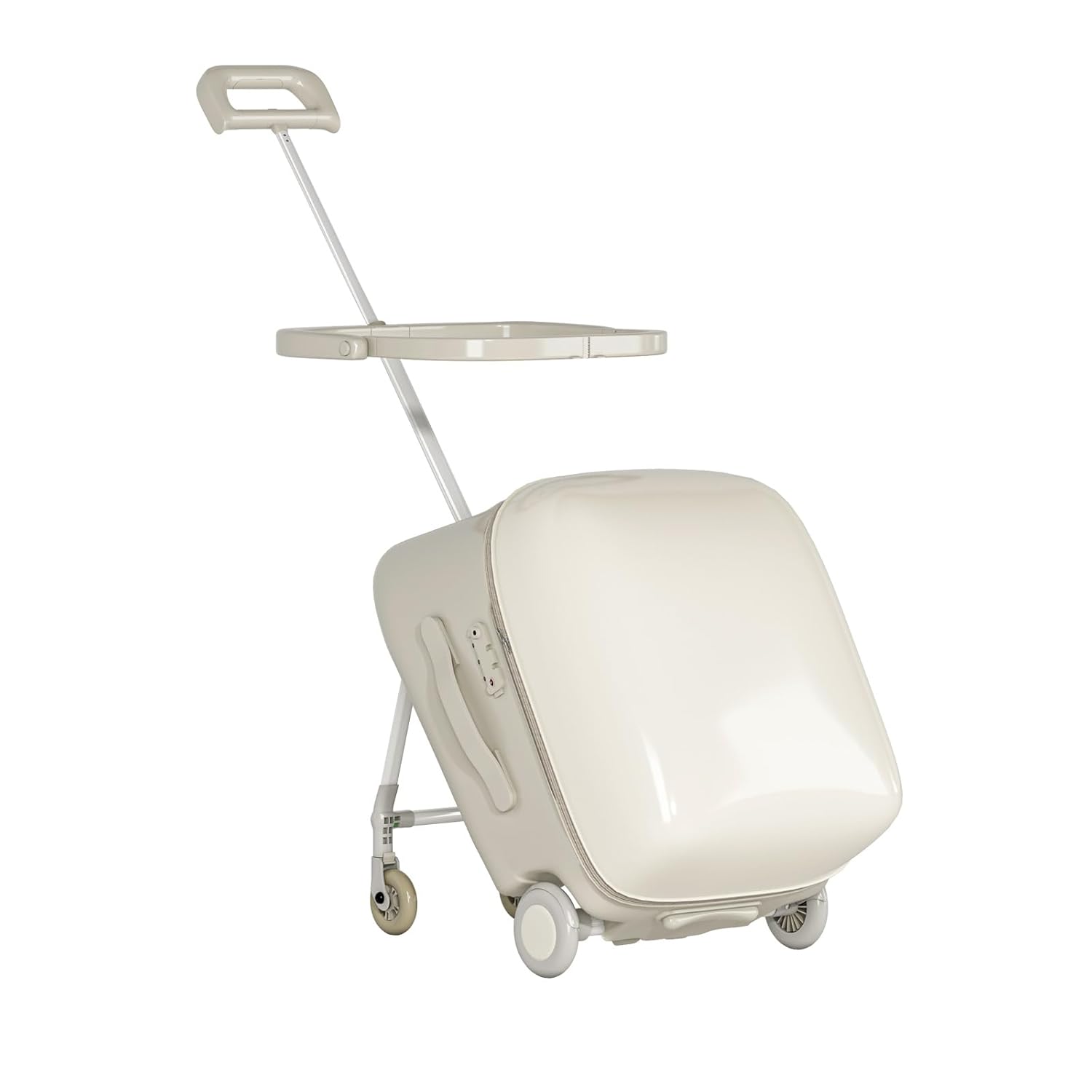 Alt View 1. Circus Cirle -  2-in-1 Ride-On Suitcase for Kids - White.