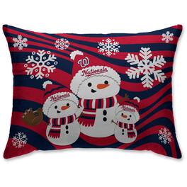 Pegasus - Washington Nationals 20'' x 26'' Holiday Snowman Bed Pillow - Red