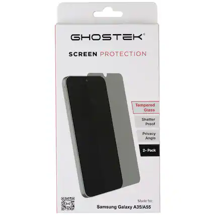 GHOSTEK SCREEN PROTECTION Tempered Glass Shatter Proof Privacy Angle 2-Pack Made for: Samsung Galaxy A35/A55