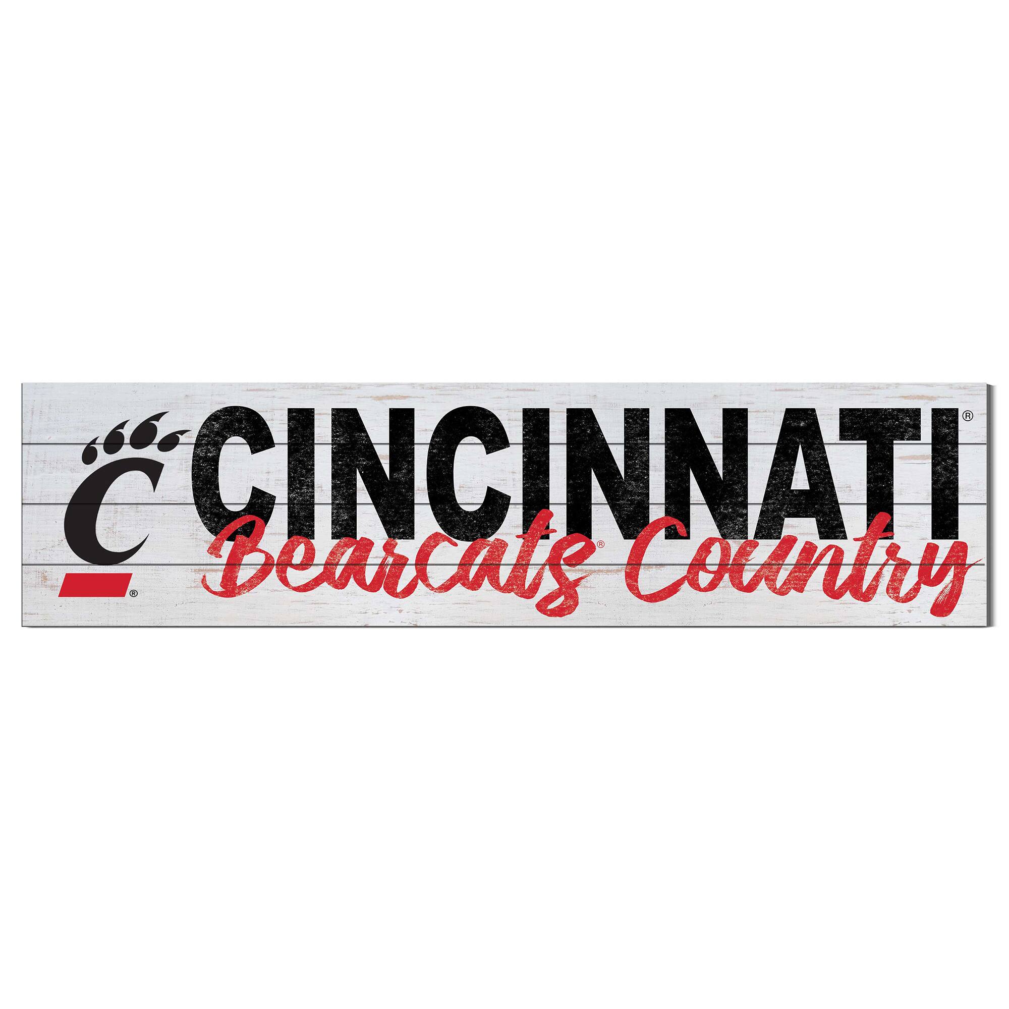 Cincinnati Bearcats 10'' x 40'' Logo Sign