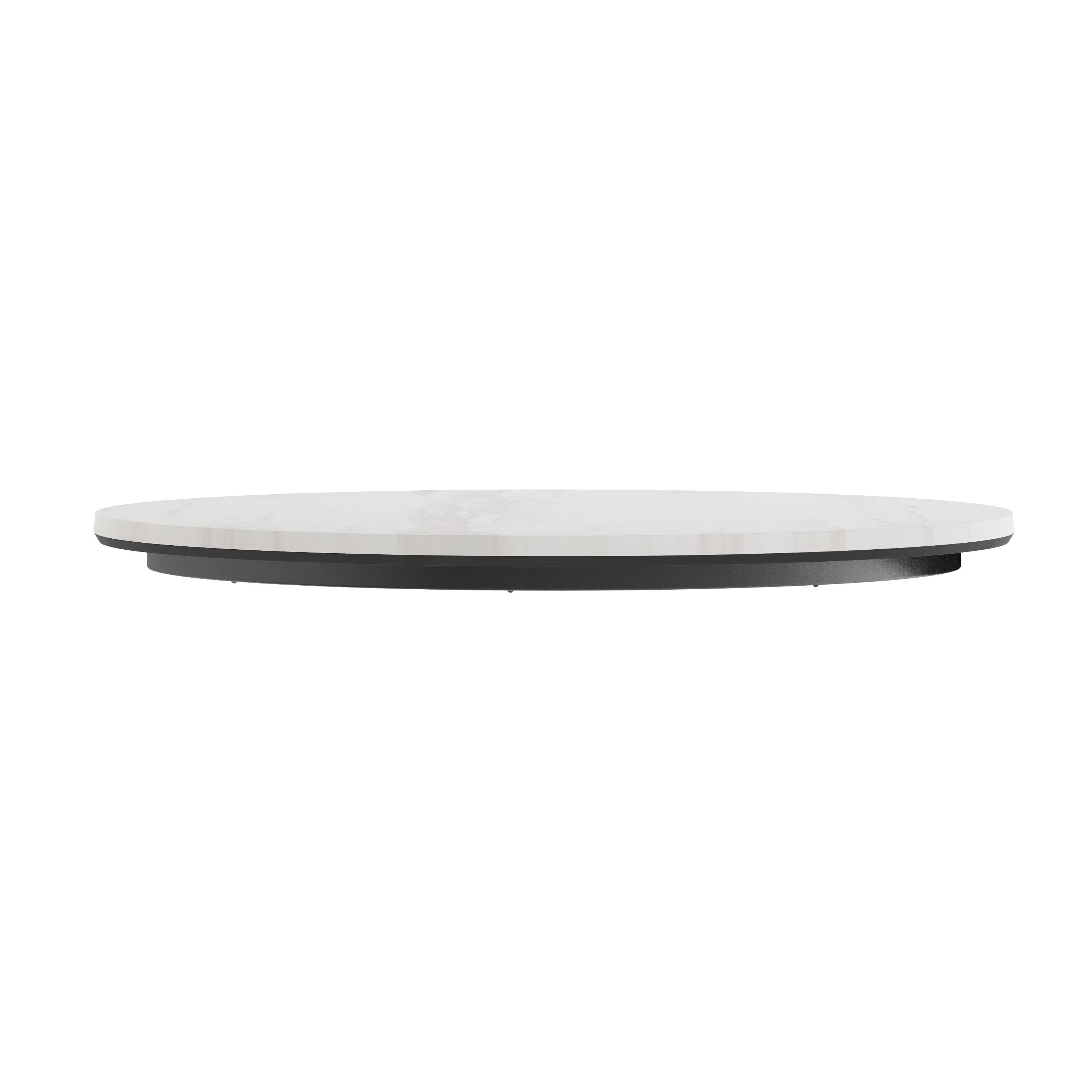Alt View 7. Emma + Oliver - PureShield HPL Wrapped Tabletop, Seamless Edge, Scratch & Stain Resistant, Commercial Grade - White Faux Marble.