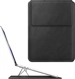 Fintie - Sleeve Case for MacBook Neo 13 inch, MacBook Air 13.6/13.3 inch, MacBook Pro 13 inch, Slim Bag Cover with Stand - Black