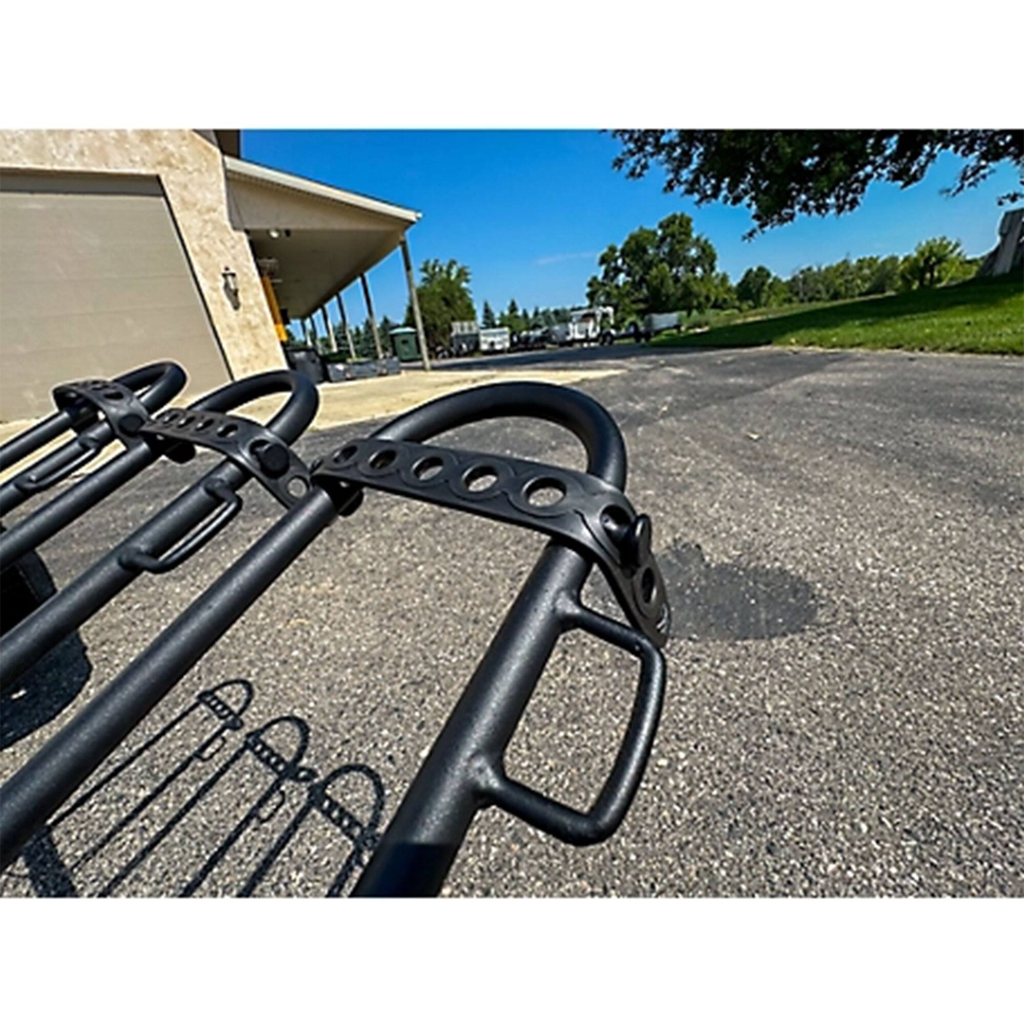 Alt View 6. Tow Tuff - Tow Tuff Fat Tire Bike Cradle Kit for 3 Bikes with Adjustable Straps - Black.