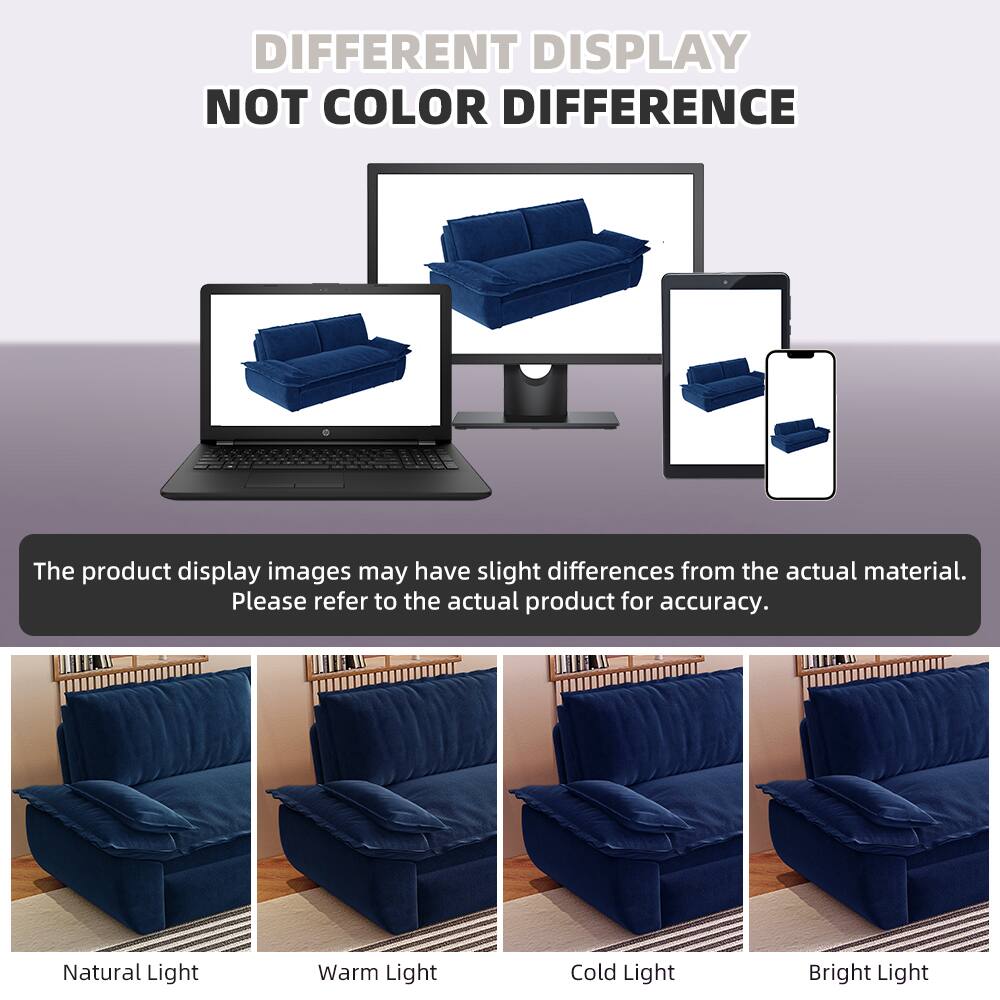 DIFFERENT DISPLAY NOT COLOR DIFFERENCE

The product display images may have slight differences from the actual material. Please refer to the actual product for accuracy.

Natural Light  
Warm Light  
Cold Light  
Bright Light