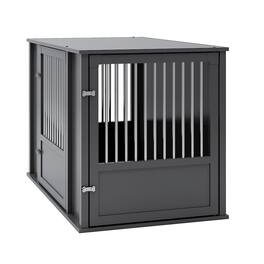 New Age Pet - Durable ECOFLEX X-Large Dog Crate with Flexible Door Placement in Black