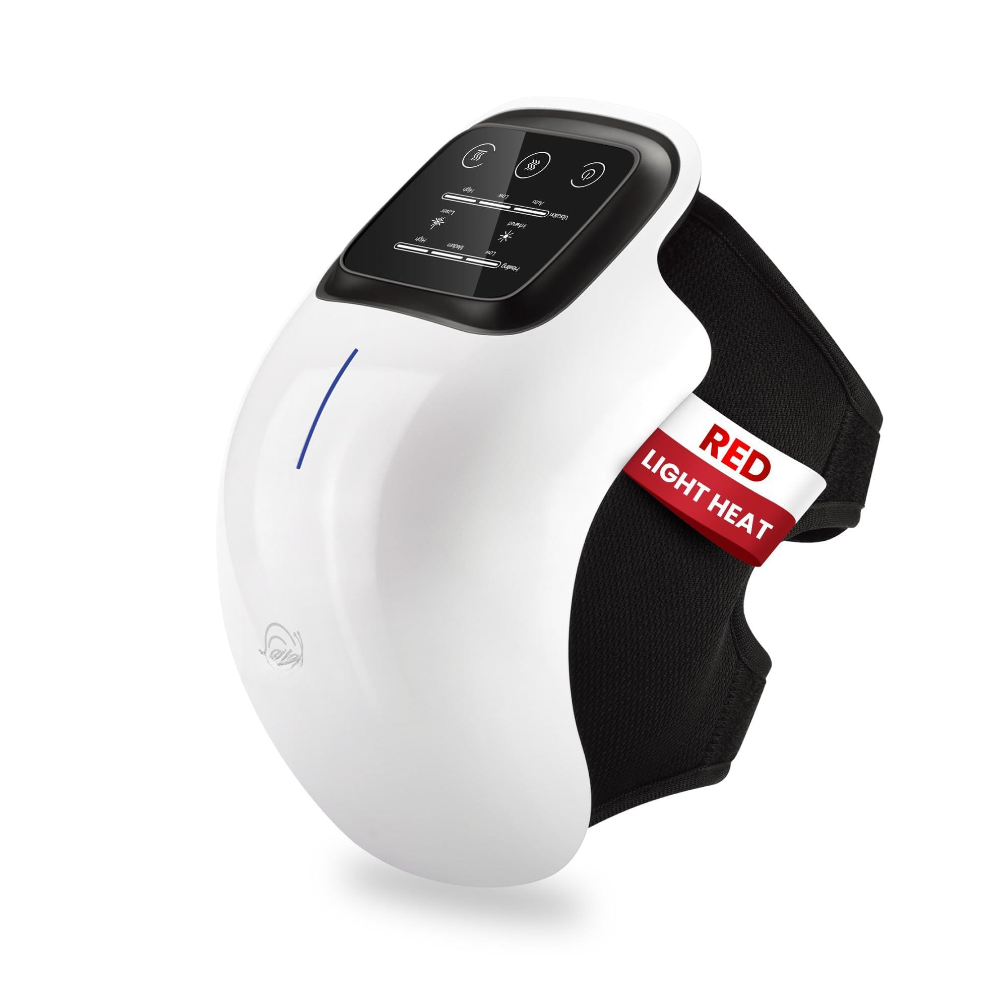 Live At Space - Cordless Heated Knee Wrap with Red Light, Vibration & 3 Heat Levels, Gift for Men Women - 642146676734