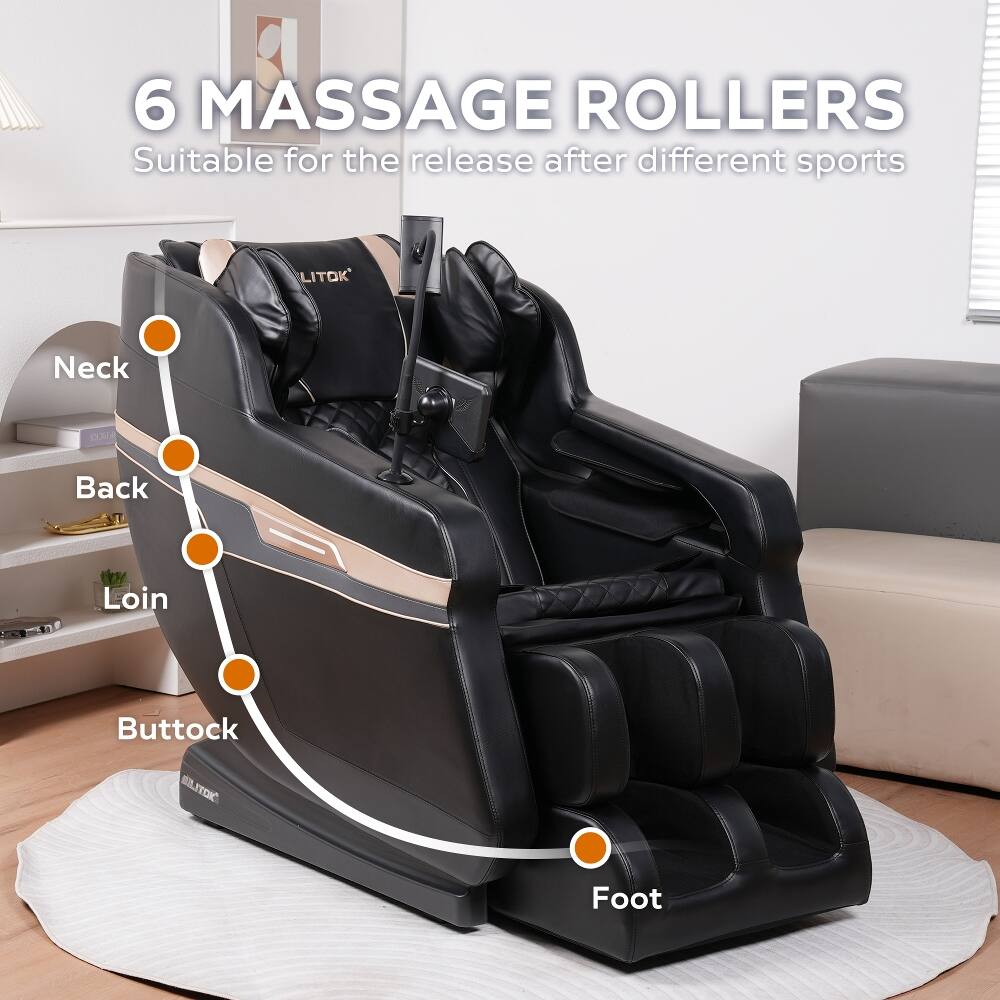 6 MASSAGE ROLLERS  
Suitable for the release after different sports  

Neck  
Back  
Loin  
Buttock  
Foot