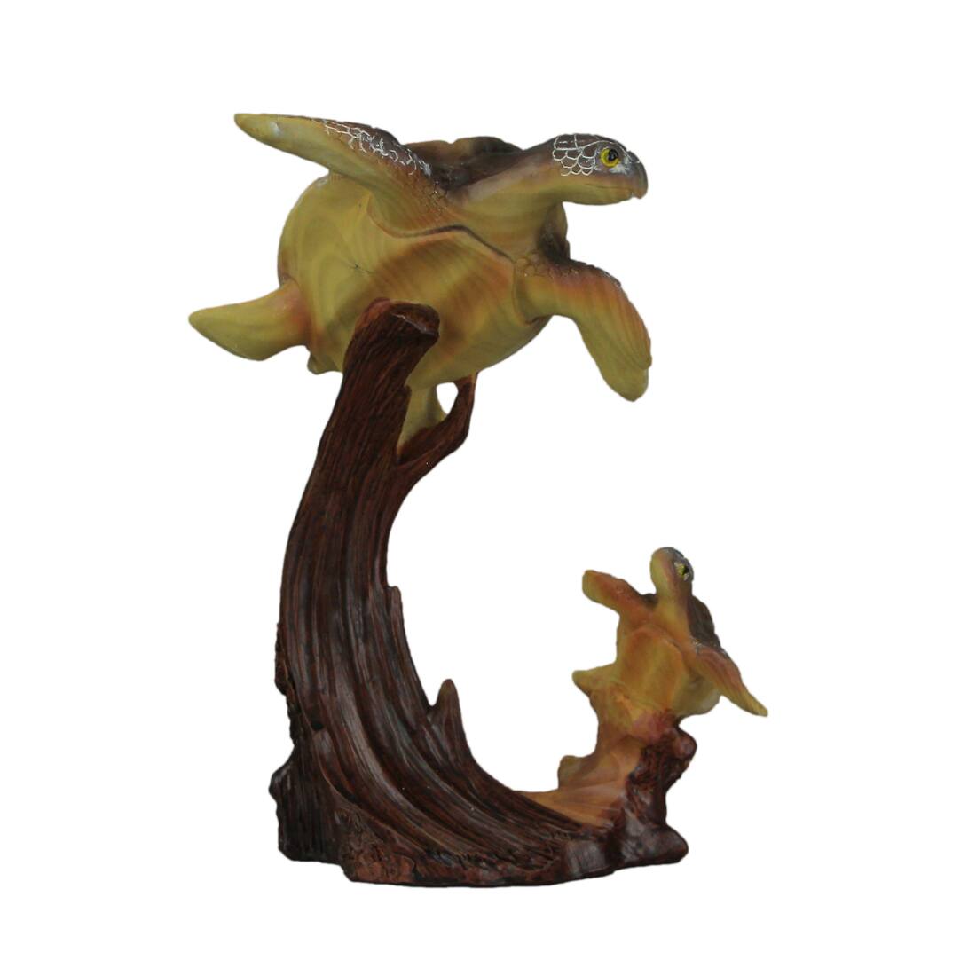 Alt View 2. Everspring Import Co. - Sea Turtle Family Sculpture Home Decor Statue Desk Shelf Coastal Resin Figurine - Brown.