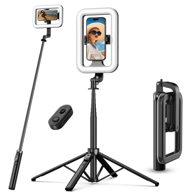 Mybat Pro - Spotlight Tripod Aluminum Alloy Stand with LED Light - Black