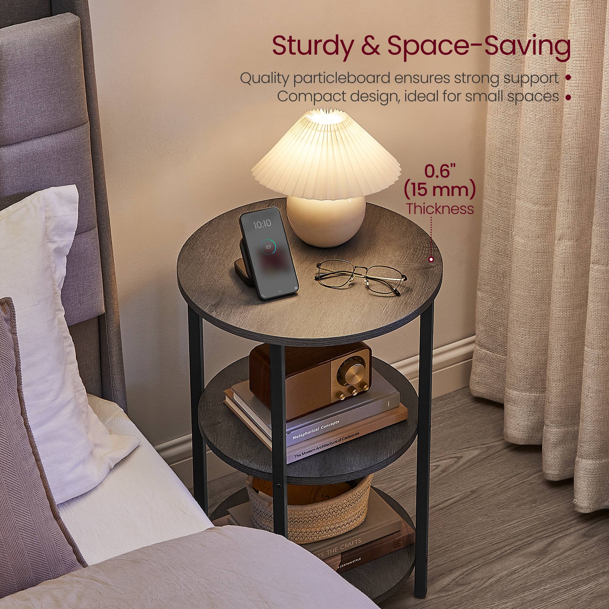 Sturdy & Space-Saving  
Quality particleboard ensures strong support  
Compact design, ideal for small spaces  

0.6" (15 mm) Thickness