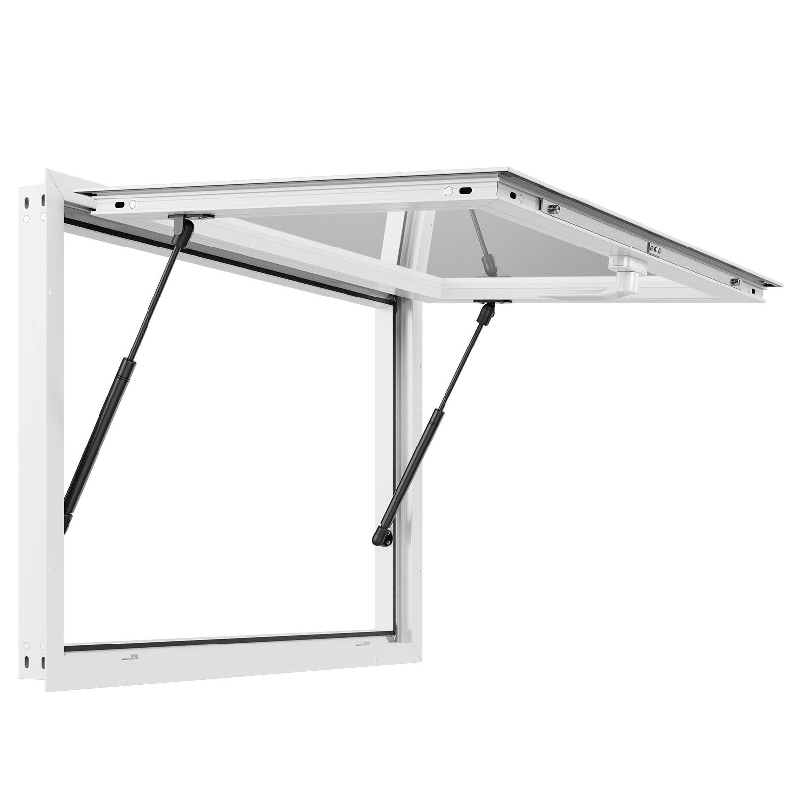 Alt View 5. VEVOR - Concession Window 36x24 in, Aluminum Alloy Frame Service Window for Food Truck, Up to 85 Degrees Stand Serving Window - White.