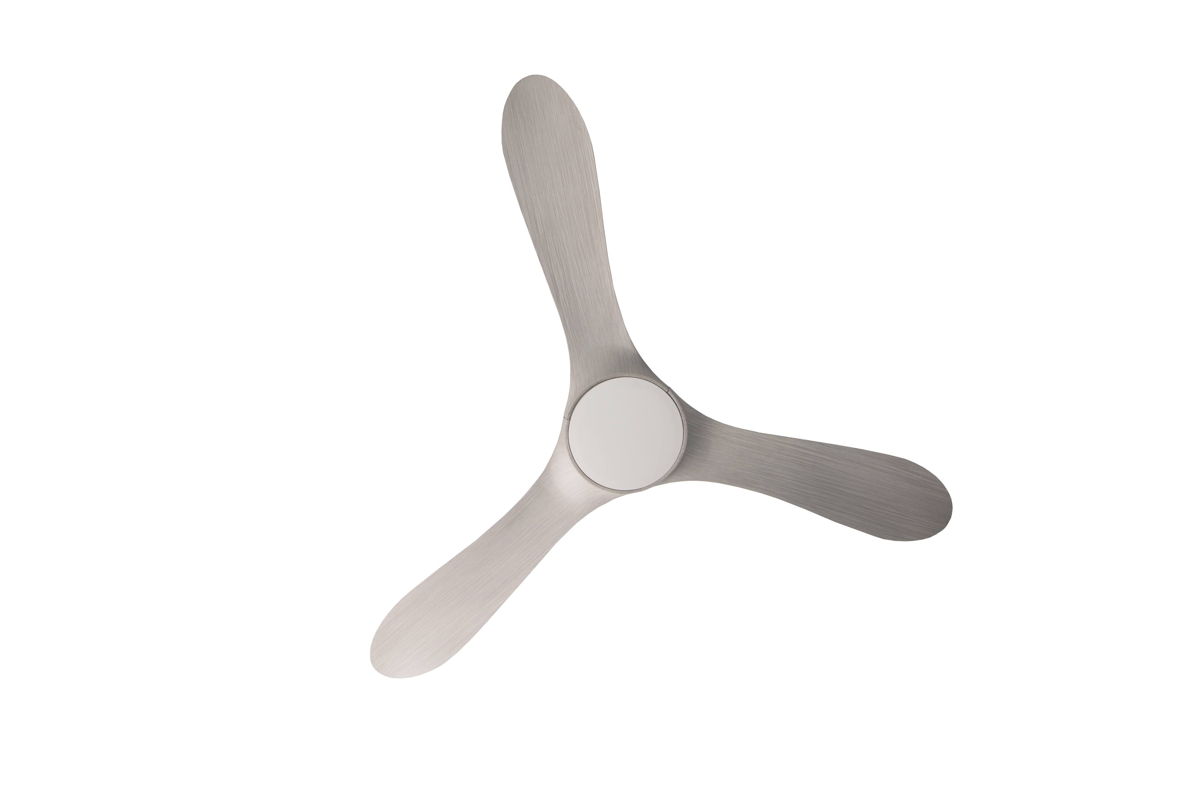 Alt View 3. ENLIGHT - 56" Smart Ceiling Fan, IP66 Outdoor/Coastal, Weather Resist, Efficient, Quiet DC Motor, Reverse Mode, Matter, 3 Blades - White Oak Woodgrain.