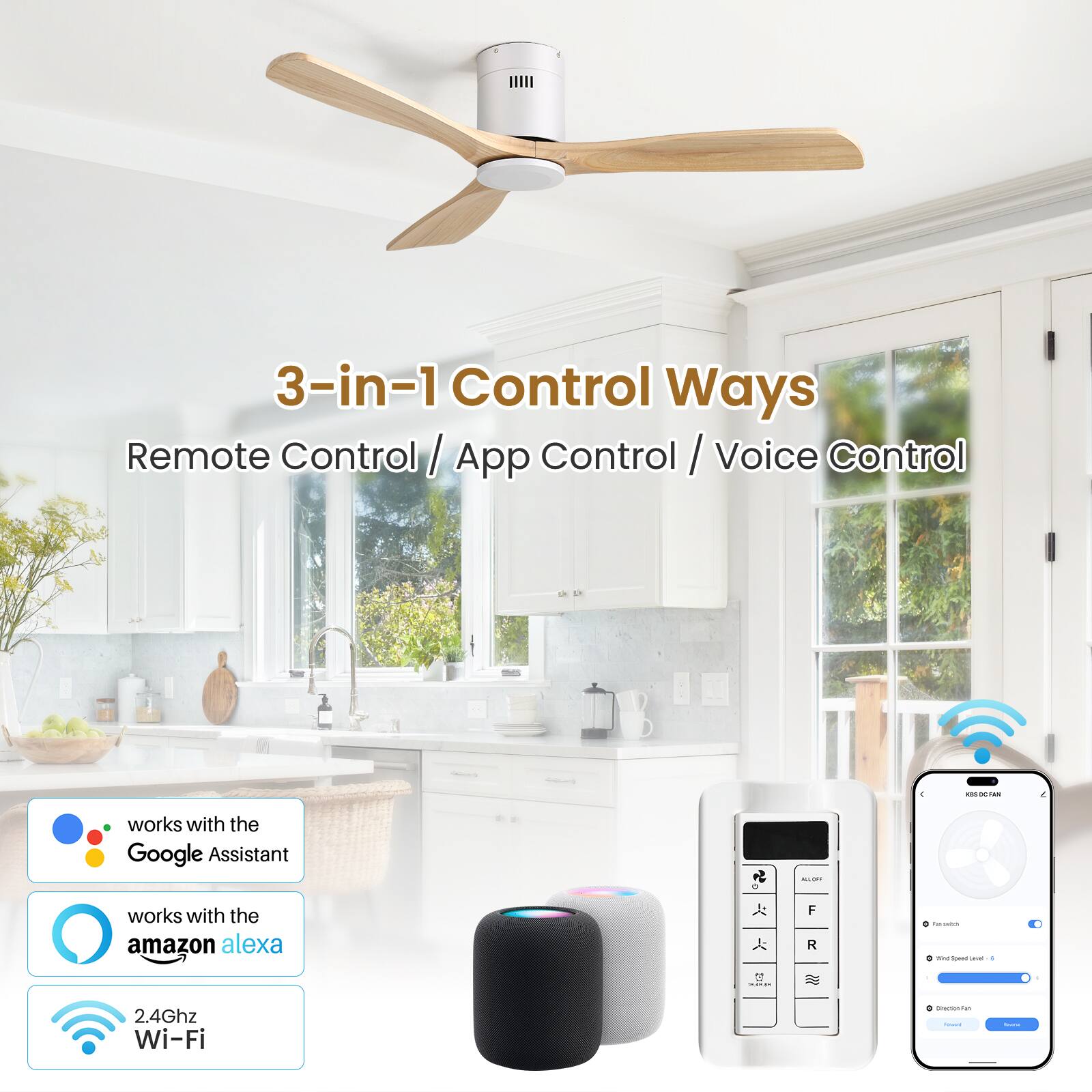 White Natural Wood - Without Light