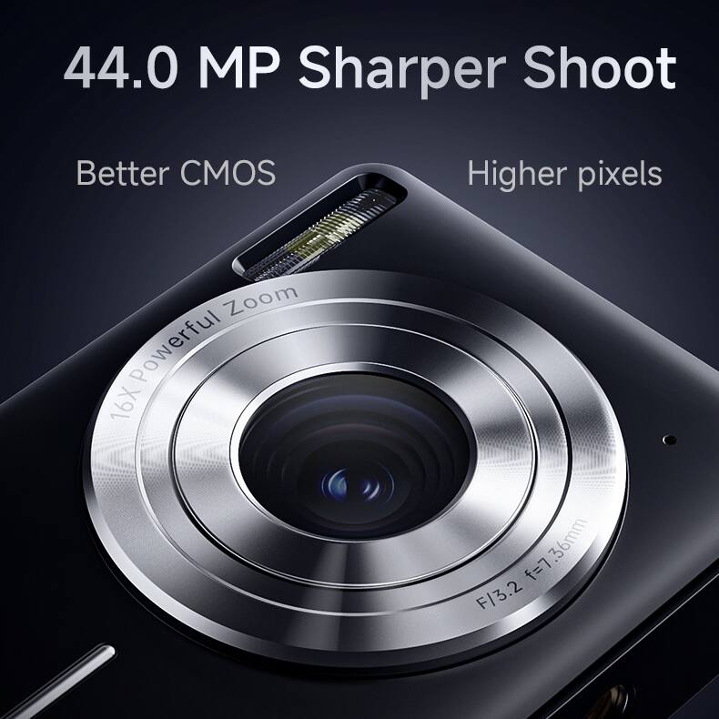 44.0 MP Sharper Shoot  
Better CMOS  
Higher pixels  
16X Powerful Zoom  
f=7.36mm  
F/3.2