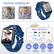 Alt View 1. GlowWise - Kids Smart Watch with 39 Games, Camera, Music Player, Touchscreen, Alarm Clock & Video/Audio Recorder for. - Blue.
