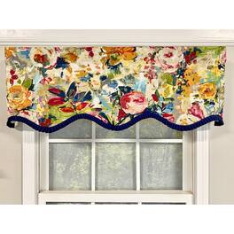 RLF Home - Martella Ruffled Provance 3" Rod Pocket Valance 50" x 16" Multicolor - Multi