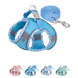 Paradigms Interiors - Dog Harness For Dogs No Pull Puppy And Leash Set Step In Walking Running Vest Xxs - Bule-M