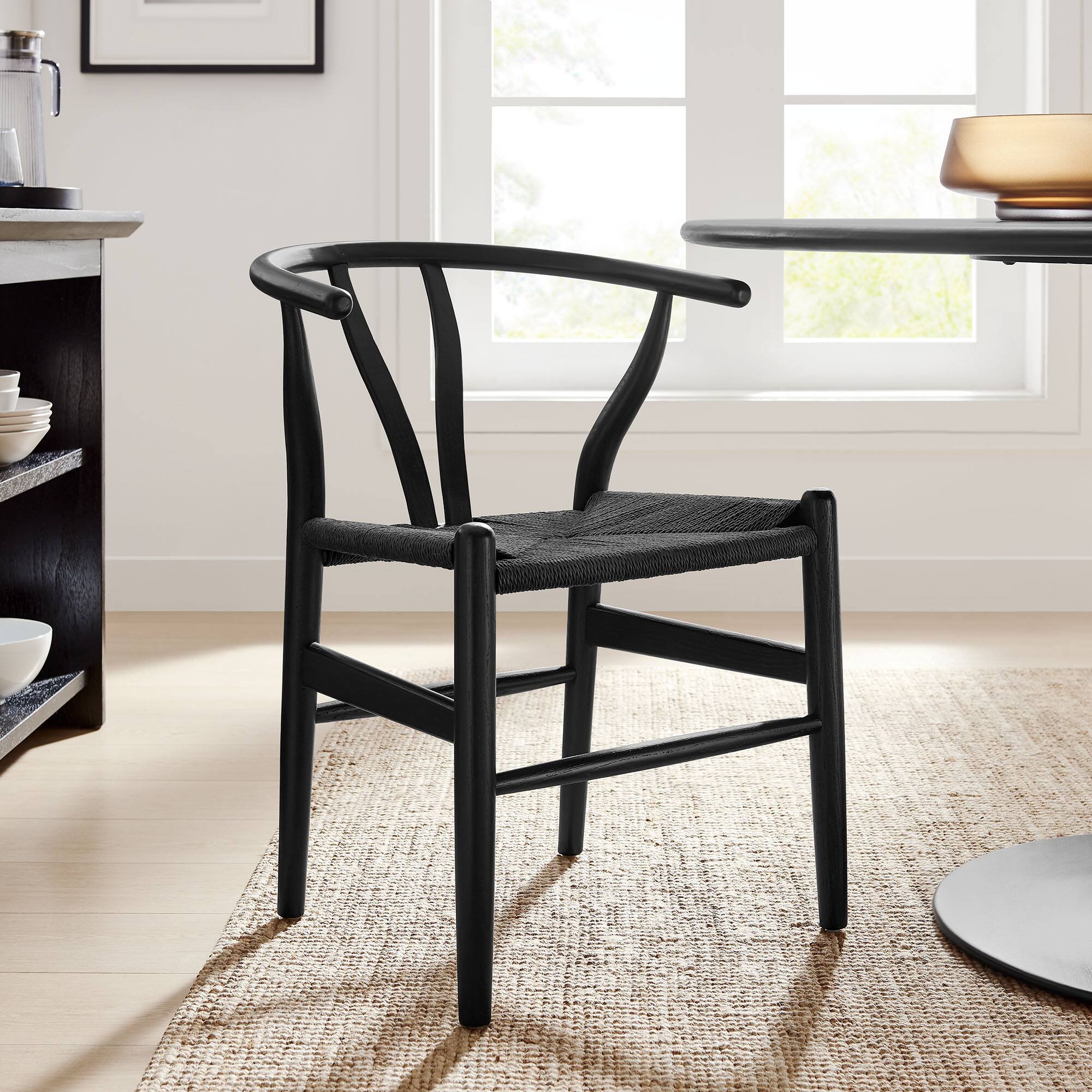 Alt View 5. Modway - Amish 29" Wood Dining Chair by Modway - Black.
