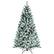 Alt View 20. Costway - 6ft Pre-lit Snow Flocked Hinged Christmas Tree w/ 928 Tips & Metal Stand - Green/White.