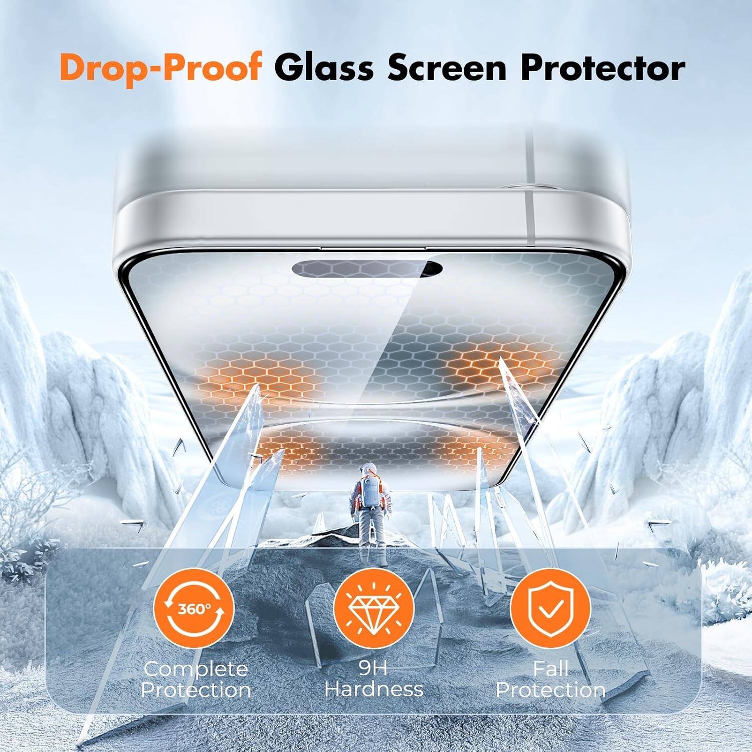 Drop-Proof Glass Screen Protector

360° Complete Protection

9H Hardness

Fall Protection