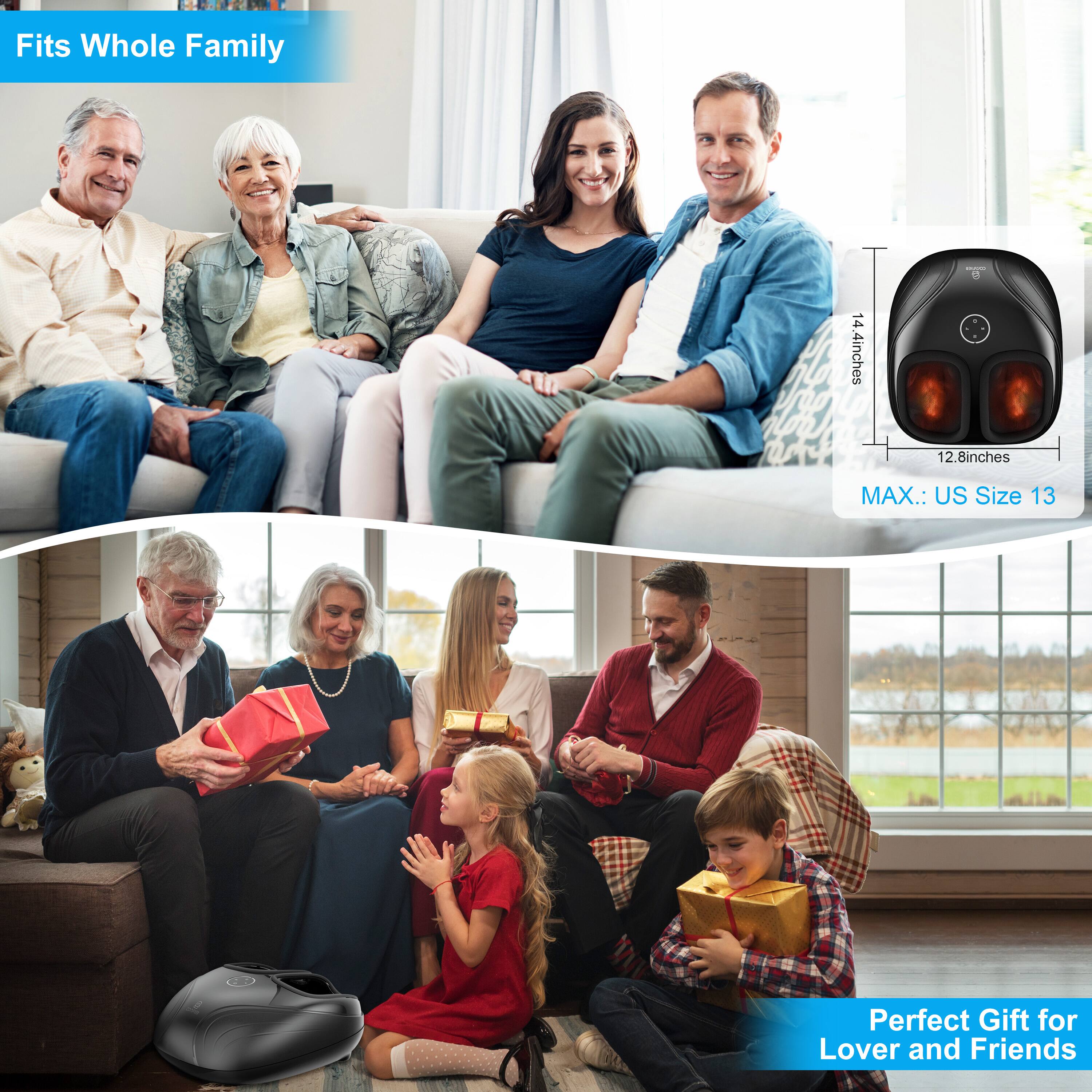 Fits Whole Family

14.4 inches
ESPAGI 12.8 inches
MAX. US Size 13

Perfect Gift for Lover and Friends