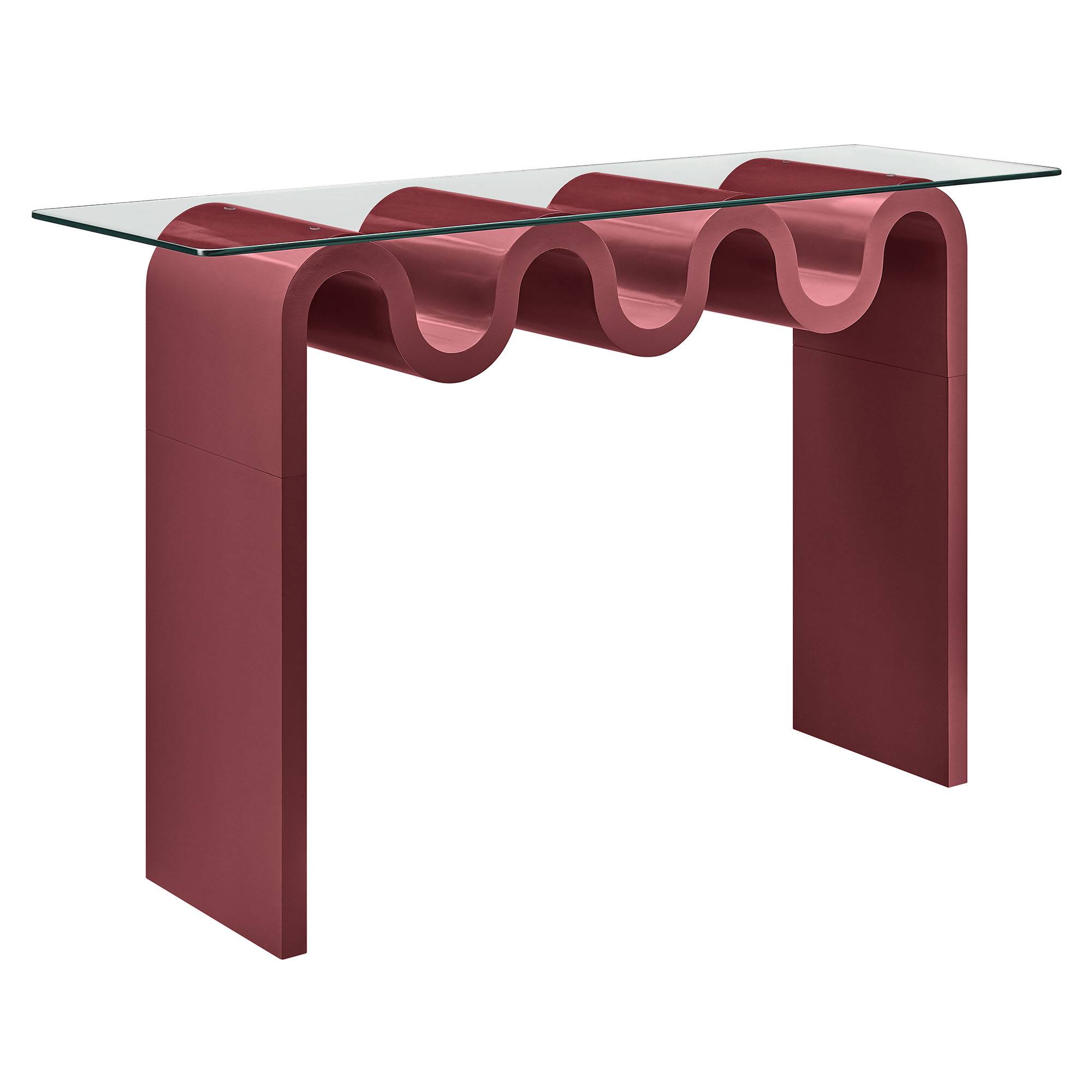 Angle. Modway - Ondine Glass Top 50" Console Table by Modway - Spiced Apple.
