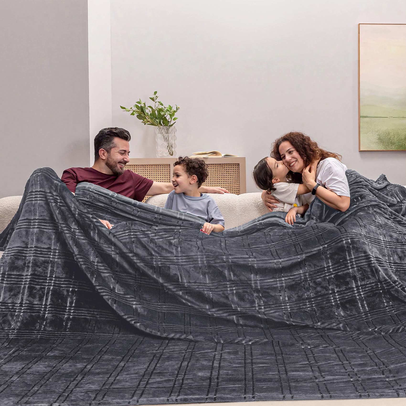 Checkered Dark Grey-120"x120"