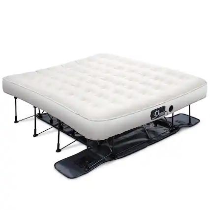 Front. Ivation - EZ-Bed Self Inflating Air Mattress, King Air Mattress with Built In Pump & Case - White.