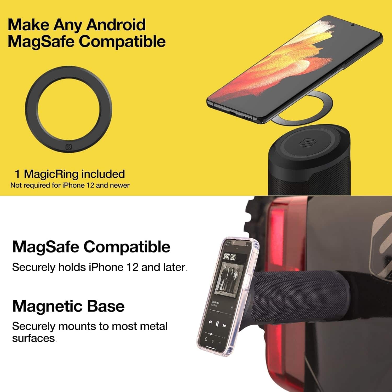 Scosche BTMSMSC1 BoomBottle MS MagSafe Magnetic Bluetooth Speaker