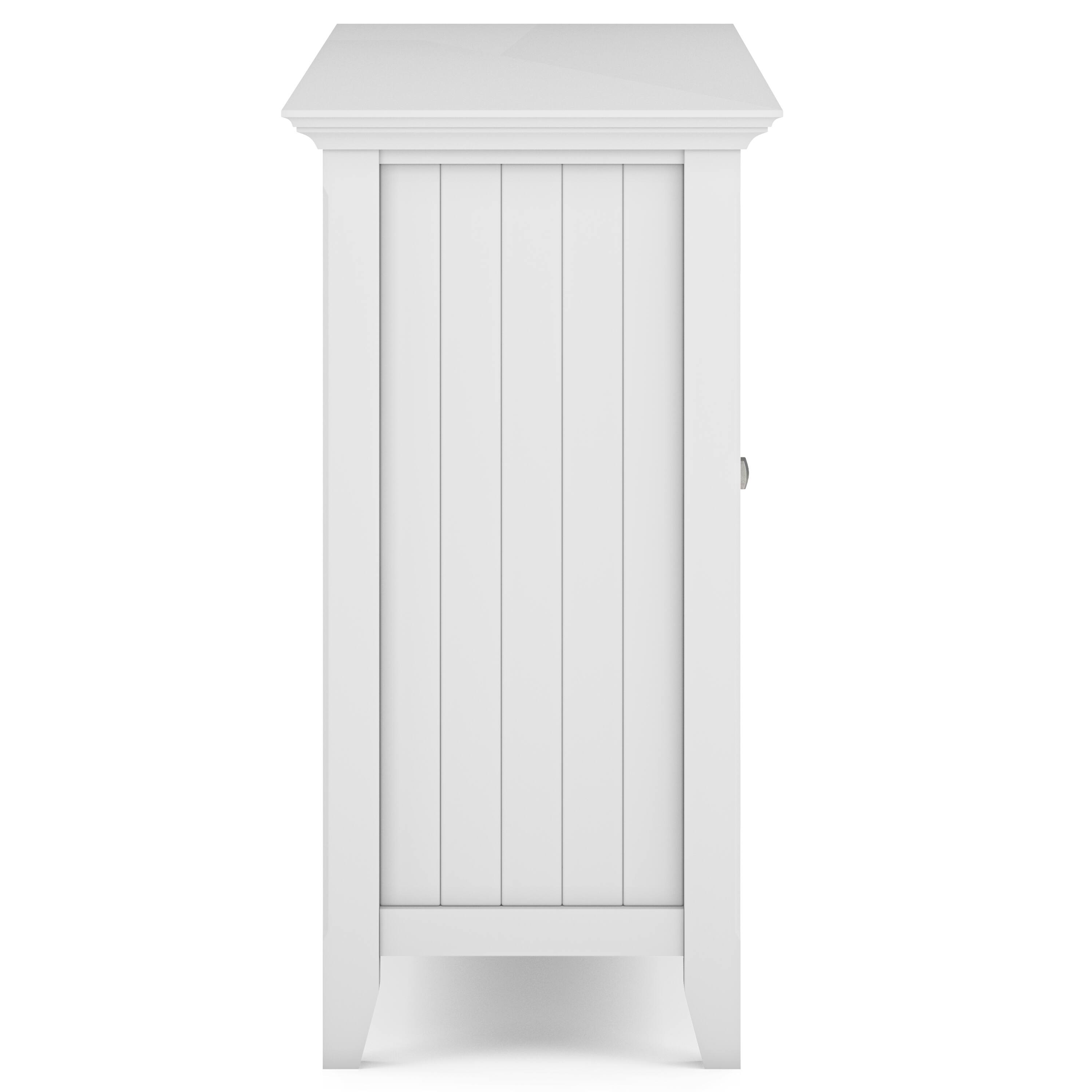 Alt View 11. Simpli Home - Acadian Solid Wood Tall TV Media Stand For TVs up to 60 inches - White.