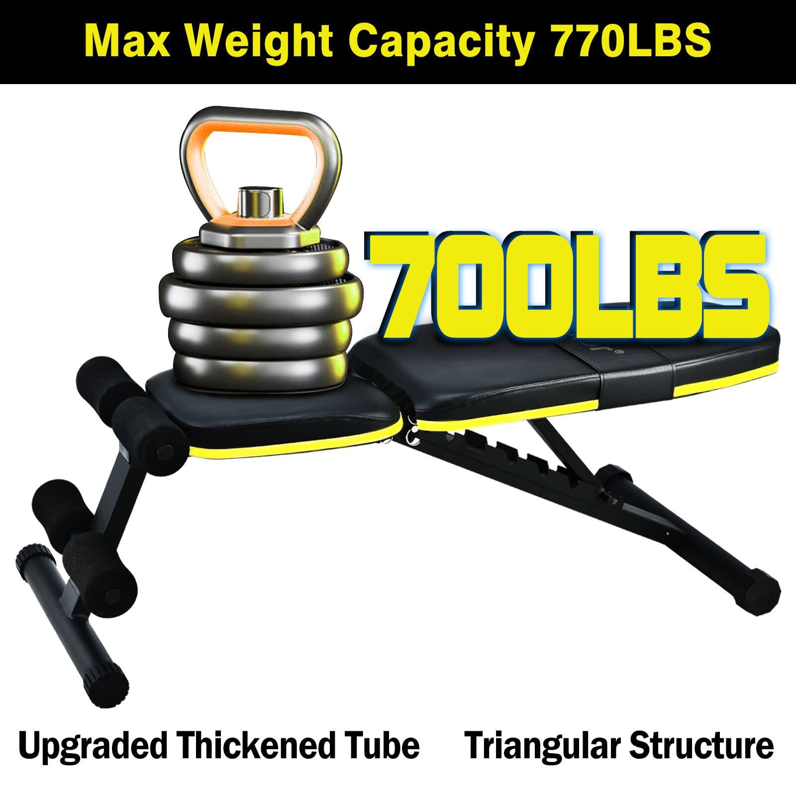 Max Weight Capacity 770LBS  
700LBS  
Upgraded Thickened Tube  
Triangular Structure