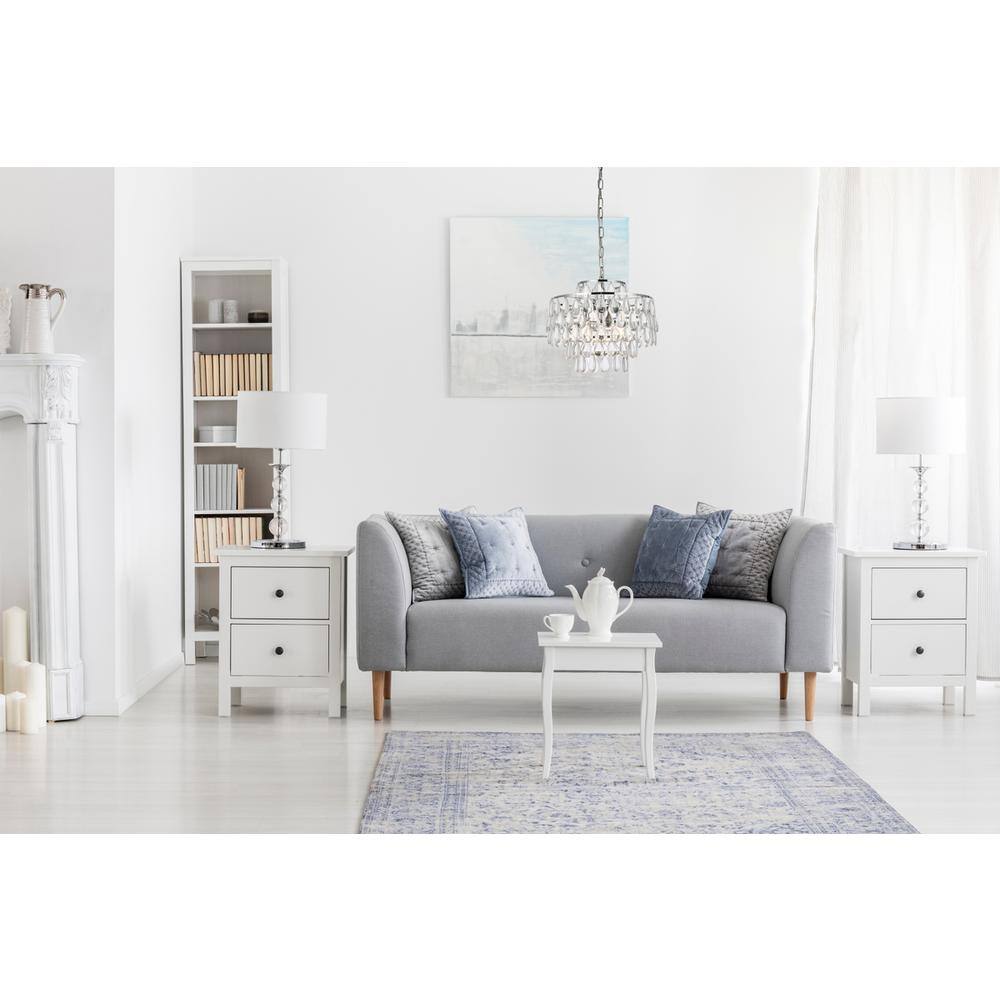 Alt View 2. Elegant Lighting - Mila 16 inch pendant in chrome - Chrome.
