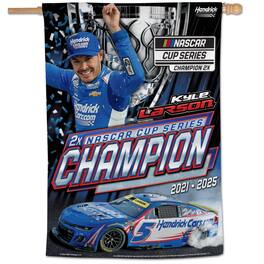 WinCraft - Kyle Larson Two-Time NASCAR Cup Series Champion 28" x 40" Vertical Banner - Multicolor