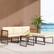 Alt View 1. Costway - 6 PCS Acacia Wood Patio Furniture Set Outdoor Sectional Conversation Sofa Set - Natural + Black + Beige.